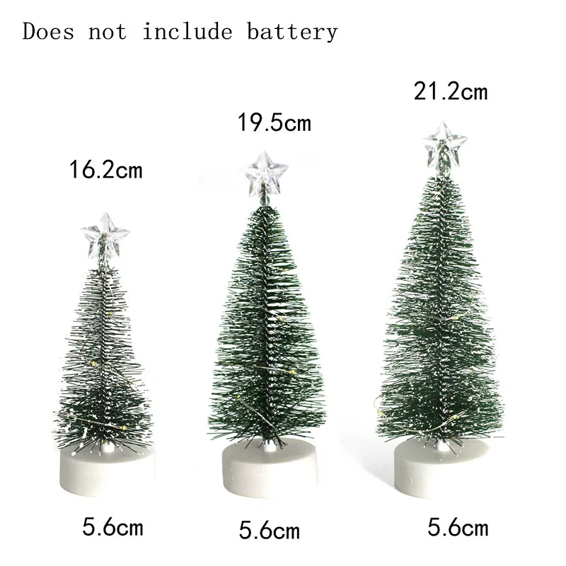 Creative Mini LED Christmas Tree Light Copper Wire String Light Christmas New Year Decoration Light Battery Three-piece Gifts