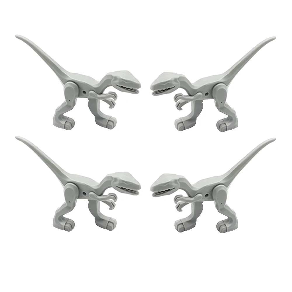 5 pçs blocos de construção animais dinossauros moc terra animal montagem brinquedo cena rua blocos decorativos educativos diy criança brinquedos