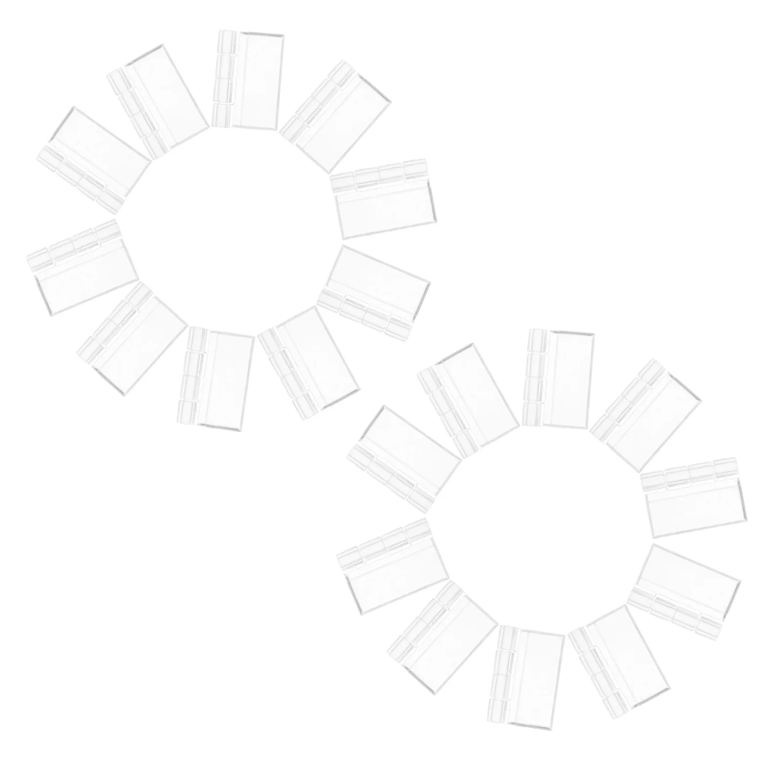 

20pcs Acrylic Hinges Clear Transparent Frosted with Hole for Flip up Windows Doors Kitchen Cabinet Furniture Tiny Damping Hasp