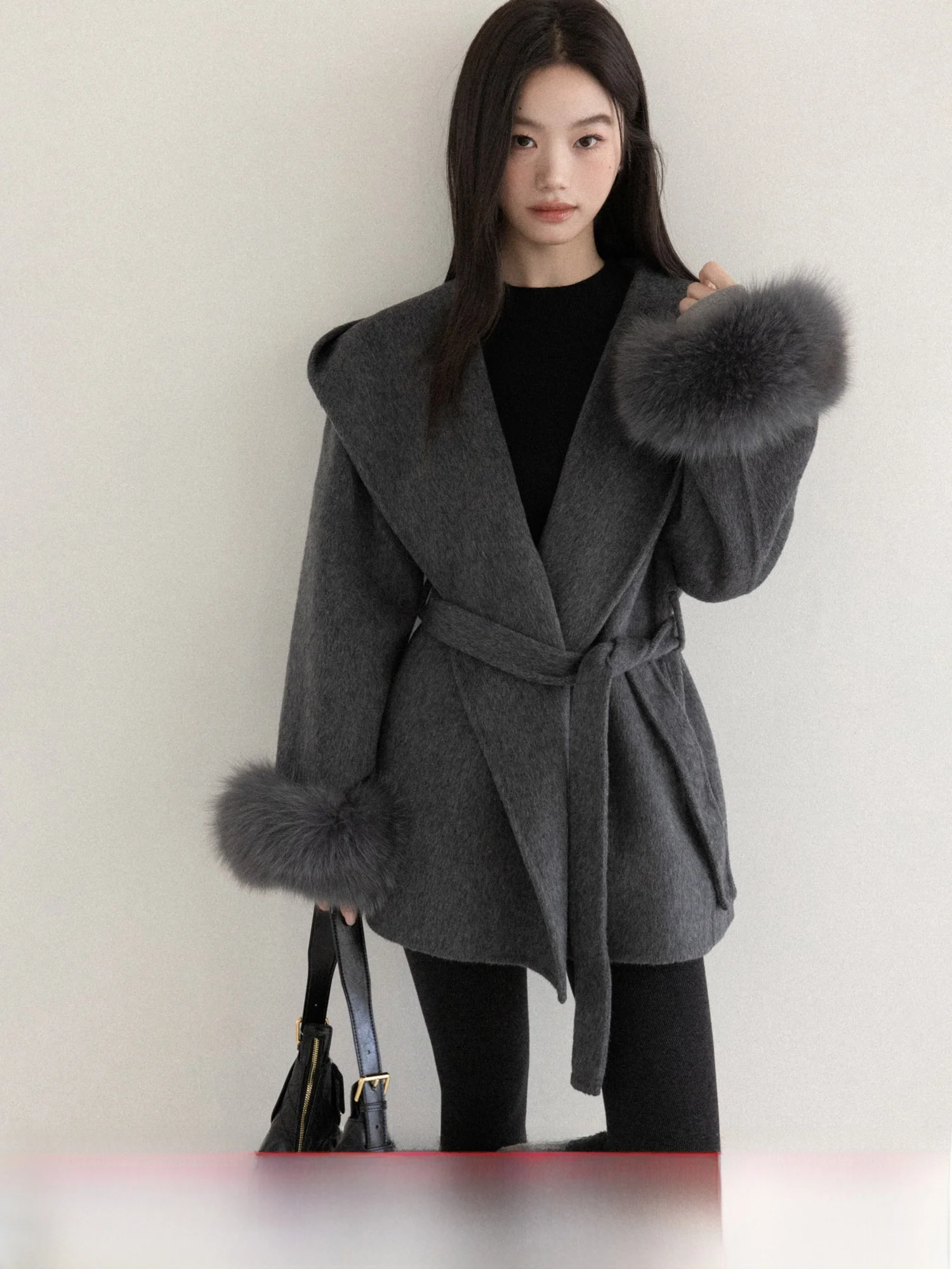 

Double-Sided Woolen V-Ne Belted Women's Coat Vintage High-End Sle Yanheng S Winter 2025 New Arrival Thiened Long ...