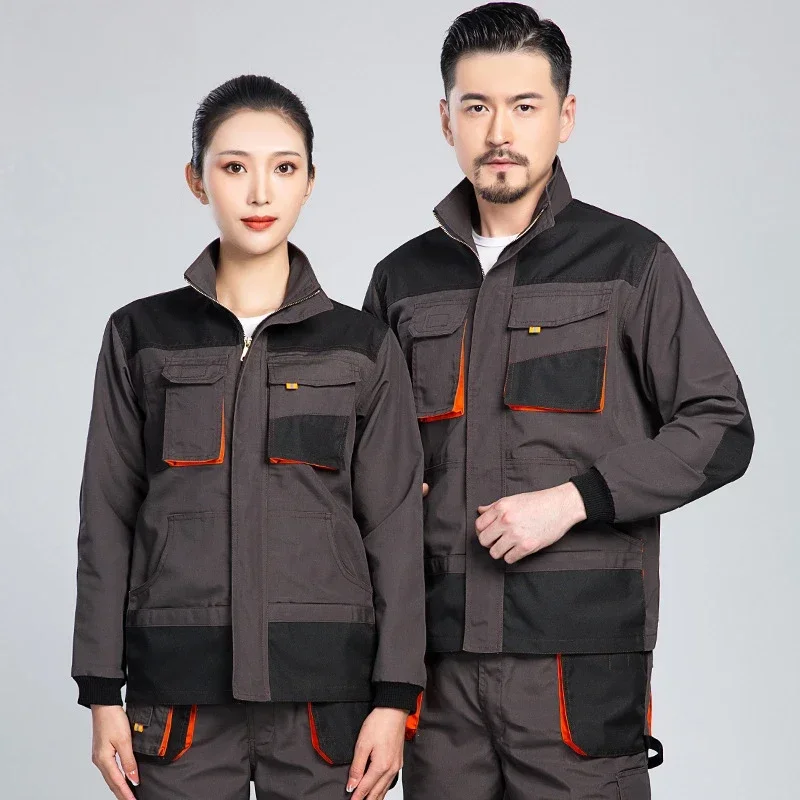 Three-dimensional Large Pocket Work Clothes Suit Multi-pocket Multi-pocket Auto Repair Overalls Work Clothes