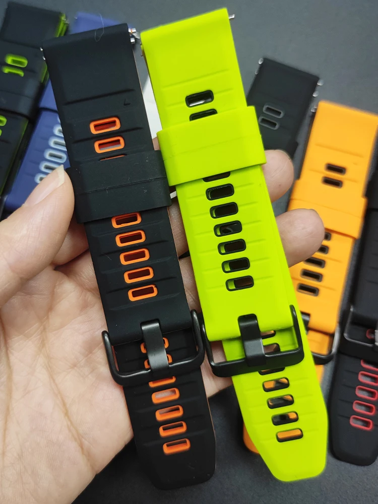 22 mm Silikonarmband für Garmin Venu 4 3 2 Uhrenarmbänder für Garmin Forerunner 570 265 255 M Vivoactive 4 Dual Color Sportarmband