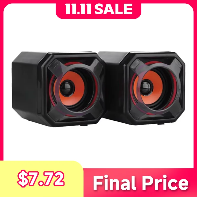 

S2 Wired Audio Music USB Backlight Rgb Small Portable Multimedia Game Wired Audio Computer Accessories Speaker