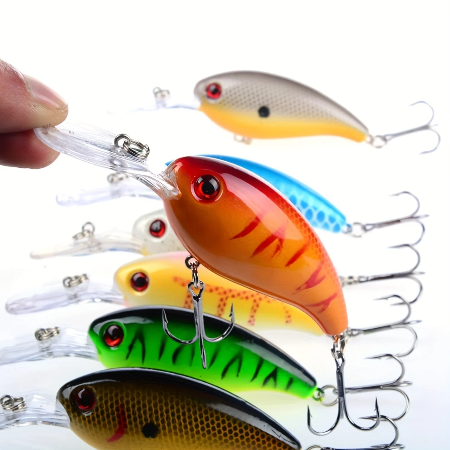 7pcs Crankbait Fishing Lures - 10cm/3.94inch, 14g, Treble , Bionic Hard Baits for Jerkbait Wobbler Fishing