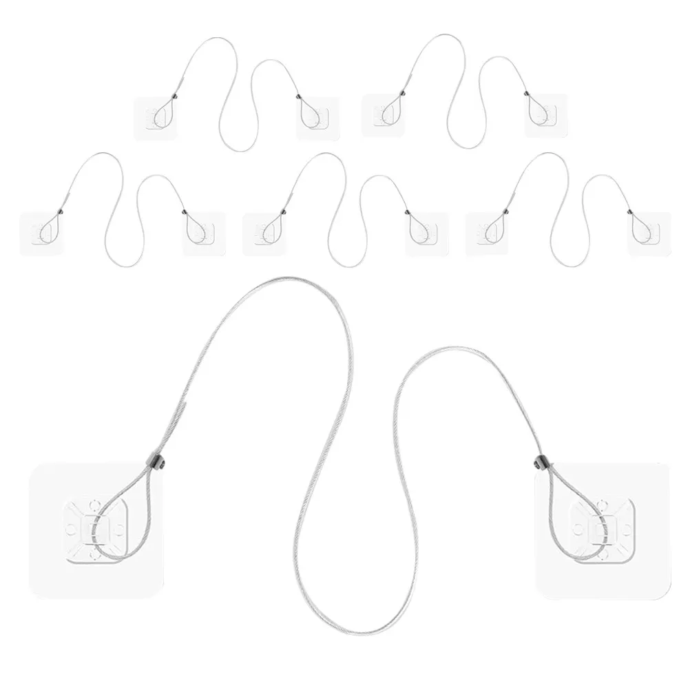 

Комплект из 1 набора детских защитных ремней для мебели с клейкими анкерами от опрокидывания, набор для защиты от опрокидывания для комодов, книжных полок, шкафов