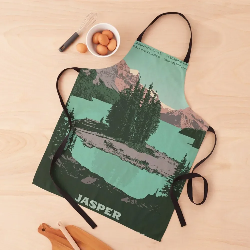 Jasper National Park poster Apron Art Costume Waiter Apron