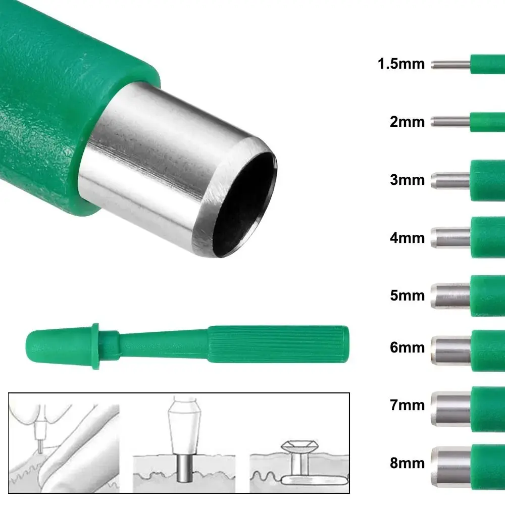 Stainless Steel Body Piercing Tool Acrylic Ear Stud Dermal Puncher Nose Stud Catheter Gauge Dermal Piercing Tool Jewelry Tool