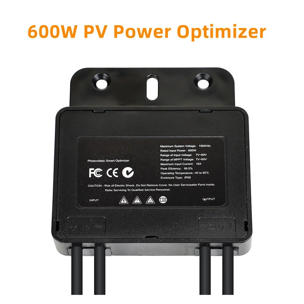 PV Power Optimizer MPPT 600W 60V Input IP67 Real-time Solar Panel Monitoring Voltage-Limiting Anti-Hotspot