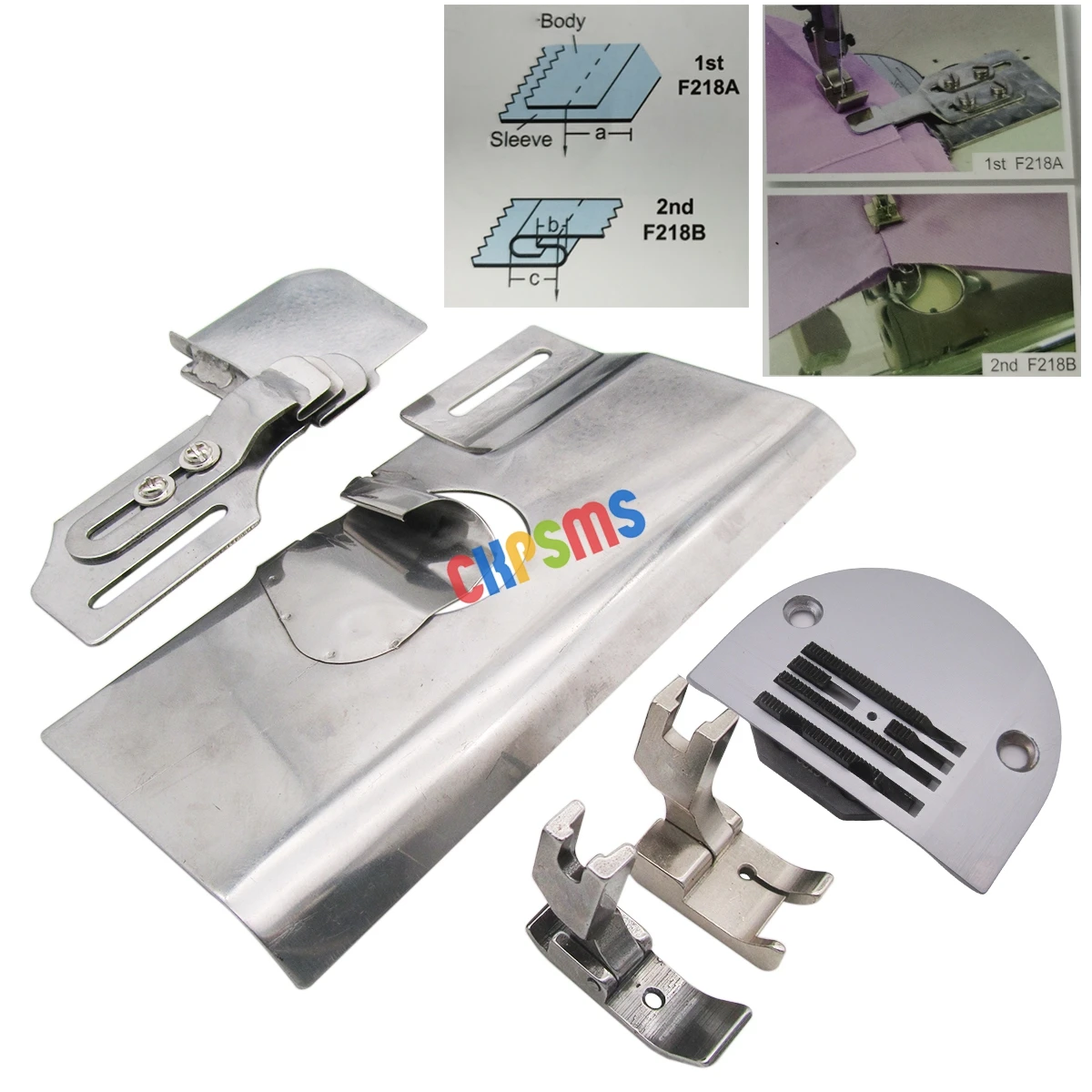 1SET #F218 SINGLE NEEDLE SLEEVE ATTACHMENT Compatible with JUKI BROTHER Straight Stitching Machine