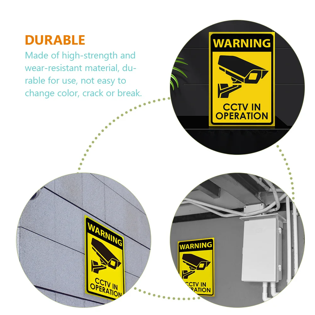 

Outdoor Security Warning Sign Acrylic Cctv Monitoring System Home Safety Camera Sign For Yard Restaurant Use