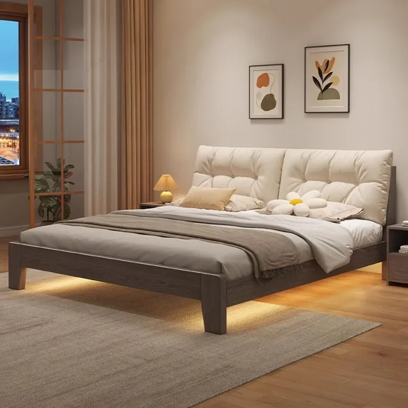 American Style Designer Bed Apartment Solid Wood Relax Full Body Modern Bed Free Shipping Minimalist Cama Casal Home Furniture