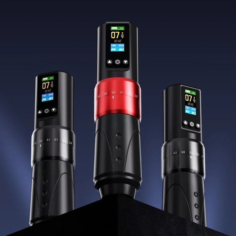 Adjustable Stroke Battery Tattoo Machine Power Supply Liner Shader All-in-One Wireless Rechargeable Rotary Professional PMU Kit
