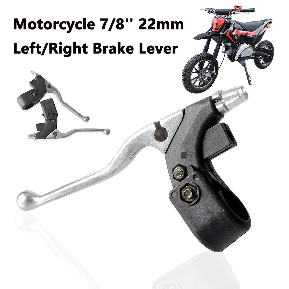 Motorcycle 7/8'' 22mm Left/Right Handle Brake Levers For 47cc 49cc 2 Stroke Mini Moto Pocket Dirt Bike ATV Quad Accessories