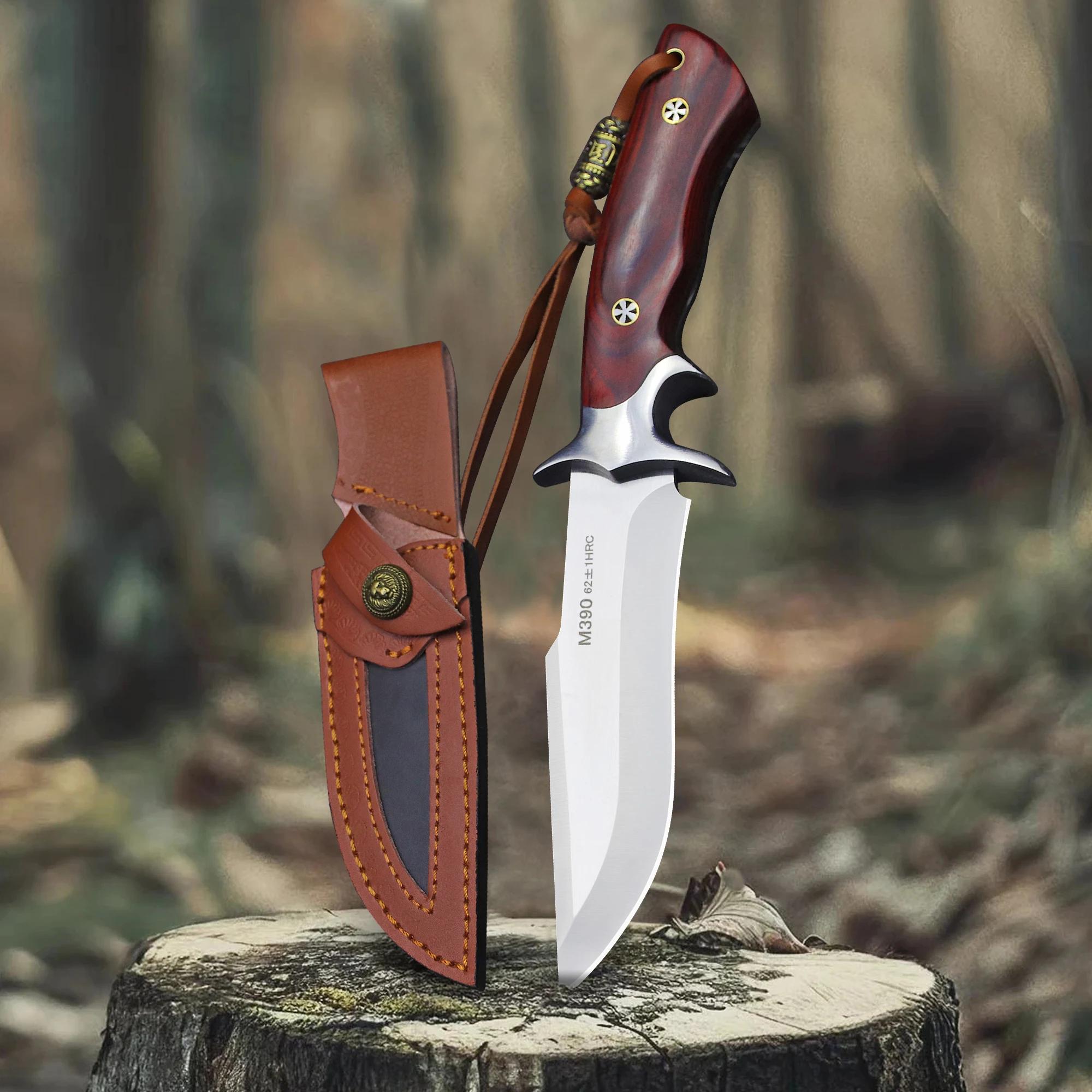 (U.S.A) M390 All-Tang Hunting Knife, Jungle Survival Knife, EDC Outdoor Camping Knife, Outdoor Knife