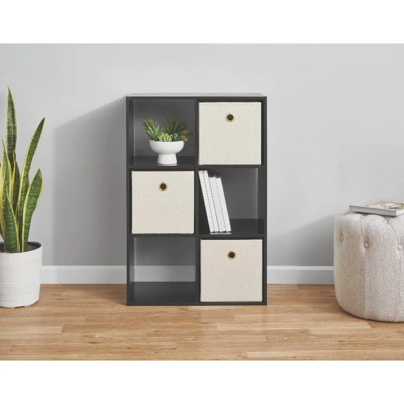 

NEW 11" 6-Cube Storage Organizer, Black