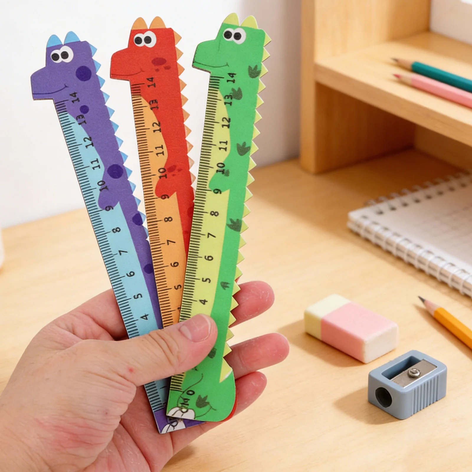 Soft Bendable Cartoon Dinosaur Ruler 20Cm Measuring Tool Stationery Supplies for Classroom