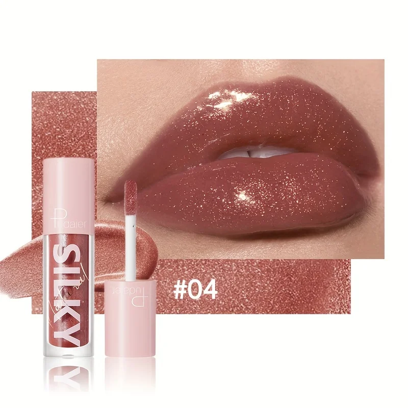 Brillo de labios brillante de 16 colores, Pintalabios mate de larga duración, resistente al agua, hidratante, cambia de esmalte de labios