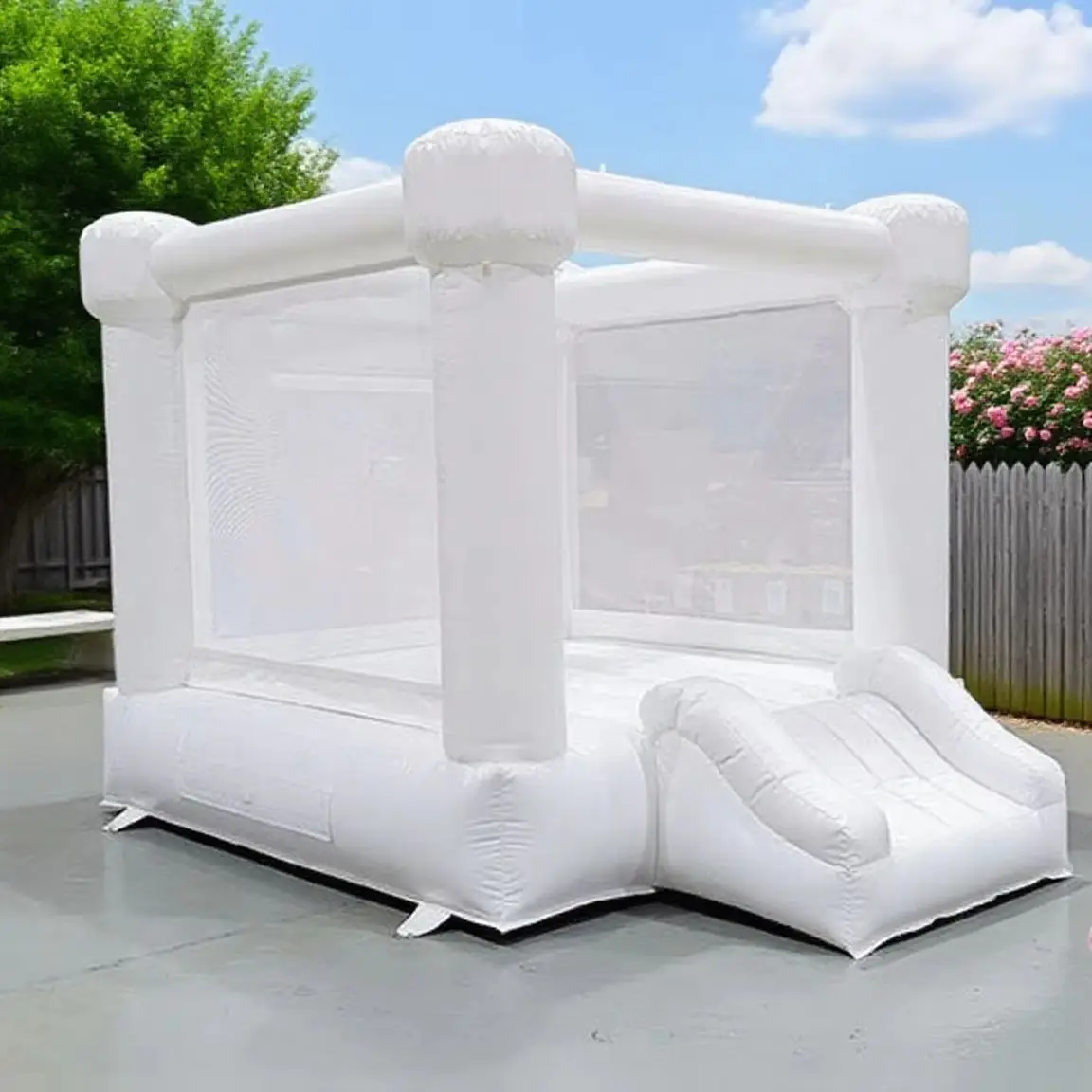 

mini kids Inflatable castle PVC Birthday Gift toddler white bounce house Soft Play bounce house outdoor family time