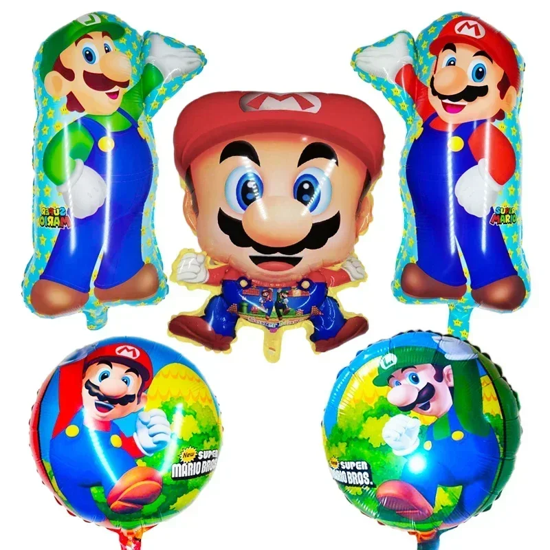 Cartoon Super Mario Foil Balloons Inflatable Air Balloon Luigi Mario Birthday Party Decorations Kids Baby Shower Party Supplies