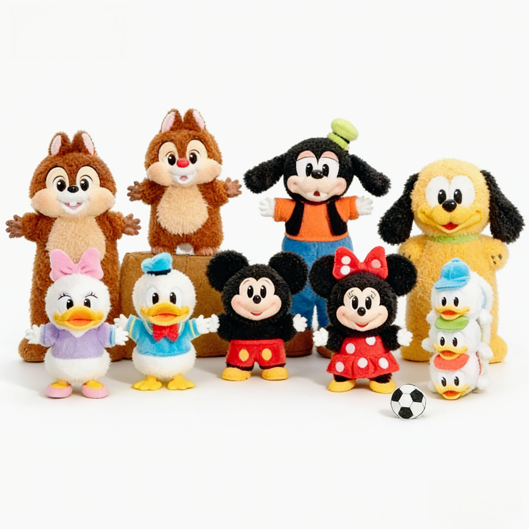 미키 가족 귀여운 함께하는 키체인 블라인드 박스 크리스마스 선물 애니메이션 피규어 인형 미스터리 장난감 백팩 장식품