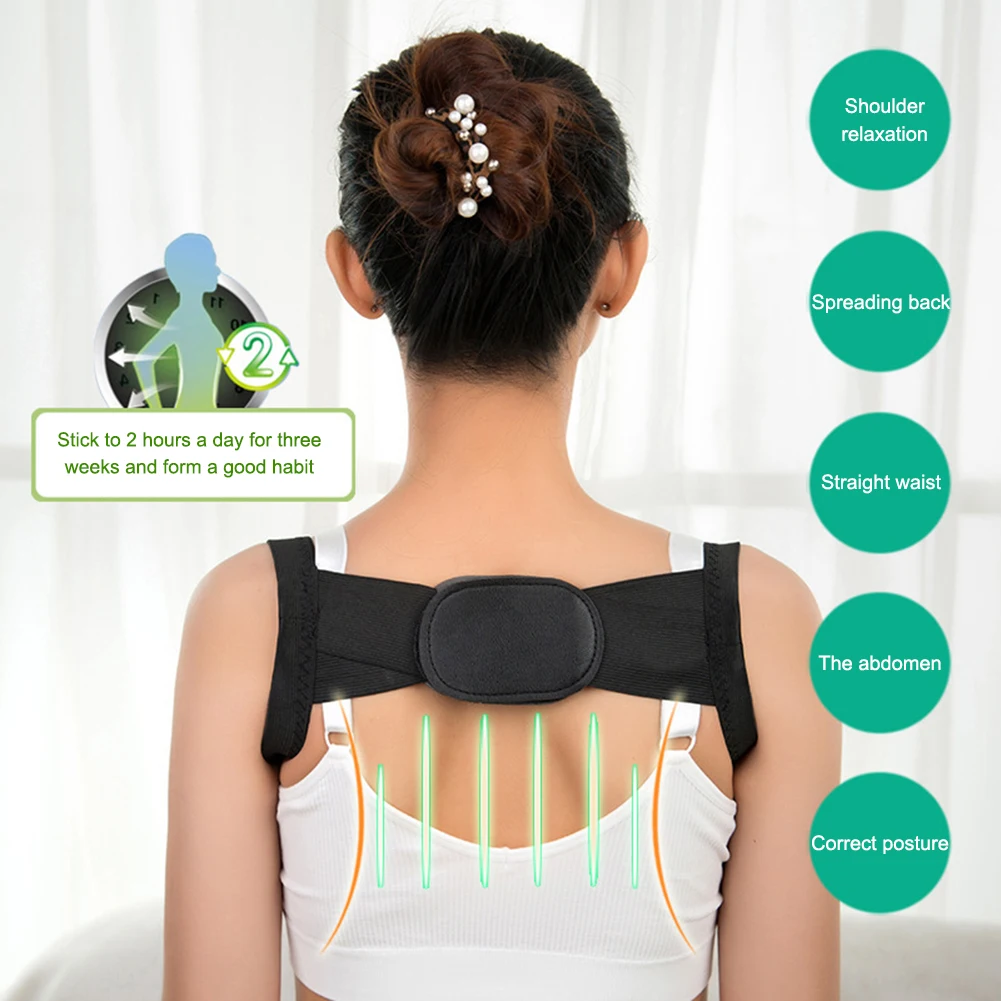 1/2pc Back Shoulder Posture Corrector Adult Children Corset Spine Support Belt Correction Brace Orthotics Correct Posture Health