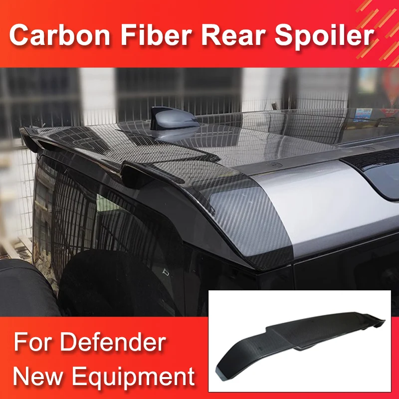 Dry Carbon Fiber Rear Spoiler for Land Rover Defender 90 110 2020-2024 Car Tail Rear Spoiler Lip Wing Spoiler for Defender