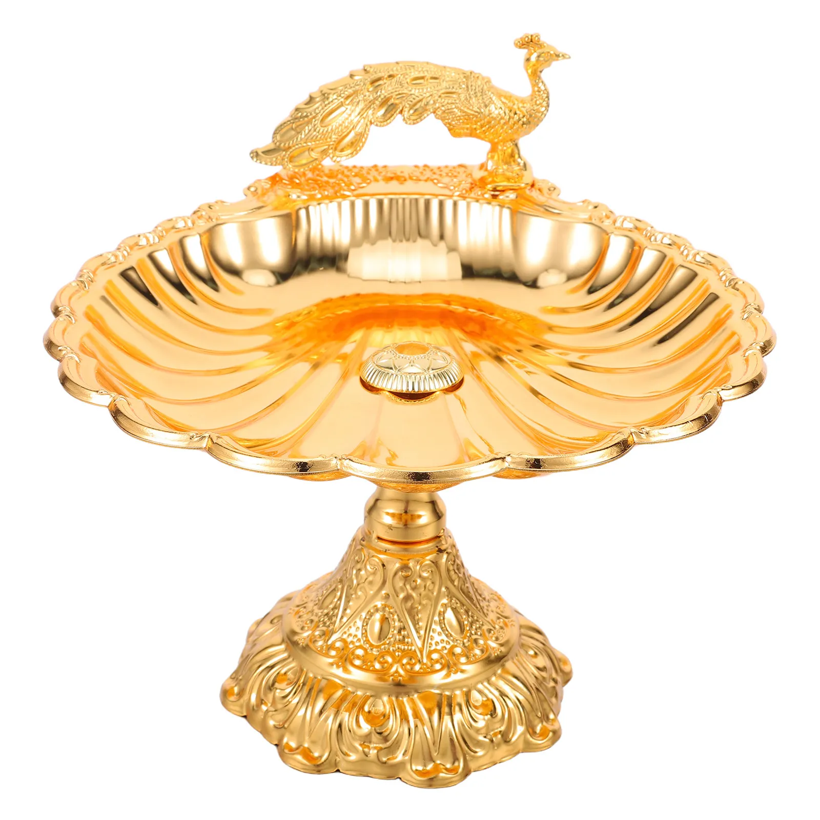 

Металлическое блюдо в форме павлина для фруктов, винтажное, в европейском стиле, декоративное, для закусок, десертов, конфет, сухих продуктов, для вечеринок