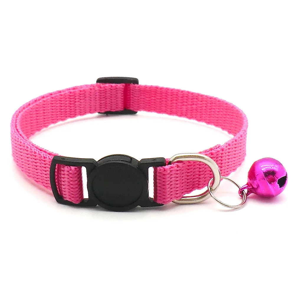 Großhandel 24Pcs Sicherheit Casual Einfarbig Neck Strap Mode Gehen Außerhalb Haustier Katze Hund Kragen Mit Glocke Zarte – Detail 16