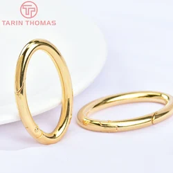 (5742)2PCS 29.5x48MM 24K Gold Color Brass Oval Lobster Clasp High Quality DIY Jewelry Making Findings Accessories Wholesale