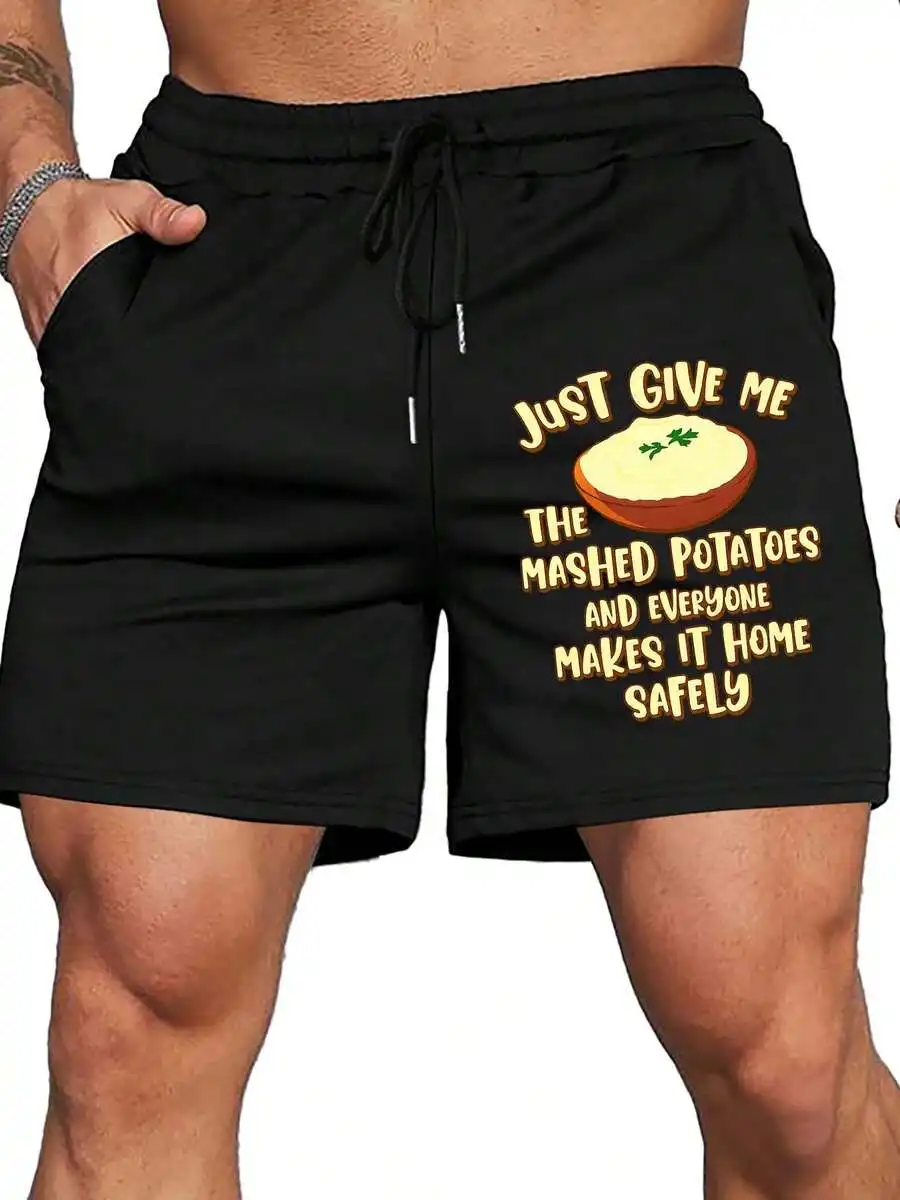 Mashed Potatoes Print Mens Casual Shorts