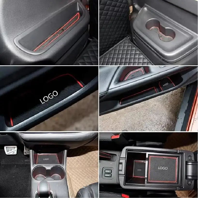 Auto anti-slip cup mat non slip door gate pad for mitsubishi outlander 2013-2018, car accessories