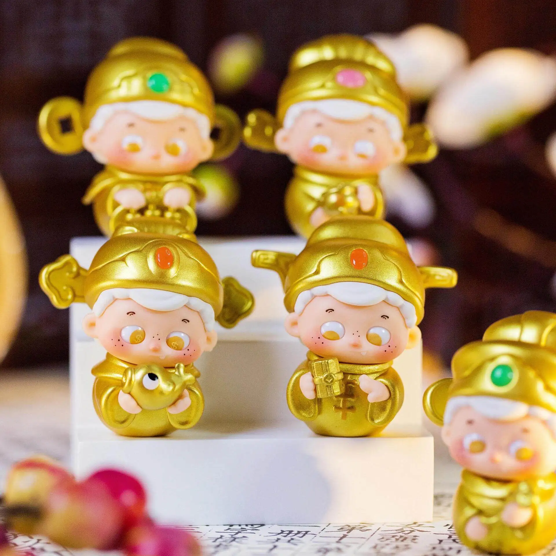 

Pidol Original Blind Box Cute God Of Wealth Series Trendy Collectible Toy Desktop Decoration Home Office Figurine Ornament
