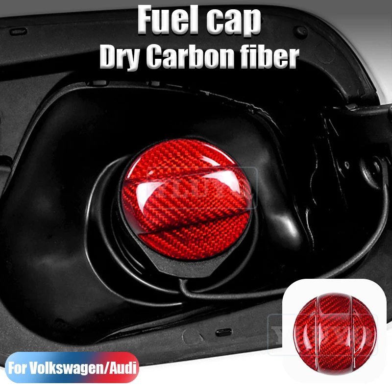 لفولكس واجن جولف تايرون تيجوان تورون طوارق ماجوتان ريال الصلب ألياف الكربون سيارة الداخلية غطاء خزان الوقود اكسسوارات ملصقات