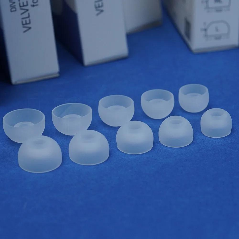 Divinus المخملية سماعات الأذن لسماعة TWS اللاسلكية الراحة الضغط المنخفض أوسع حلقة سماعات الأذن نصائح ل 3 مللي متر-5 مللي متر فوهة