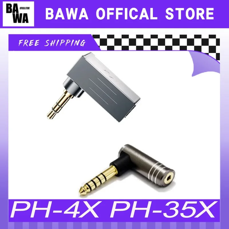 Cayin Ph-4x Ph-35x Balance Conversion Plug L Type 24k Gold Plating Four-Stage Equilibrium Aluminium Alloy Plug Custom Accessory