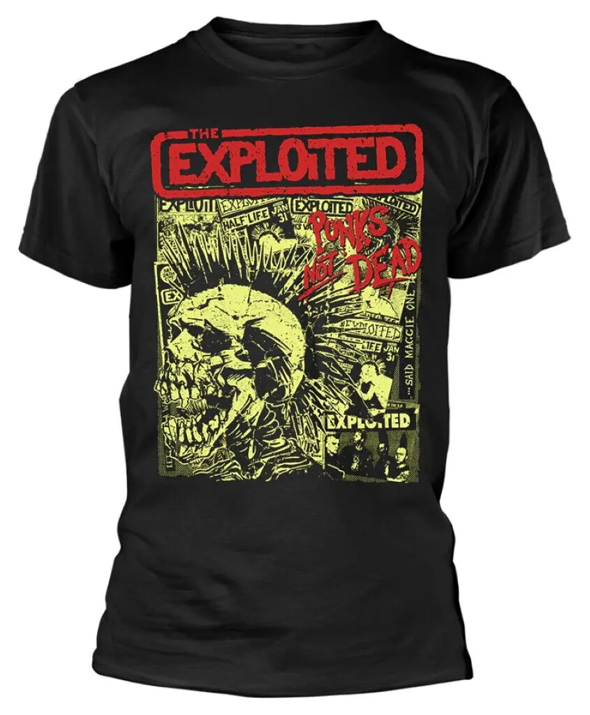 The Exploited Punks Not Dead Black T Shirt Official