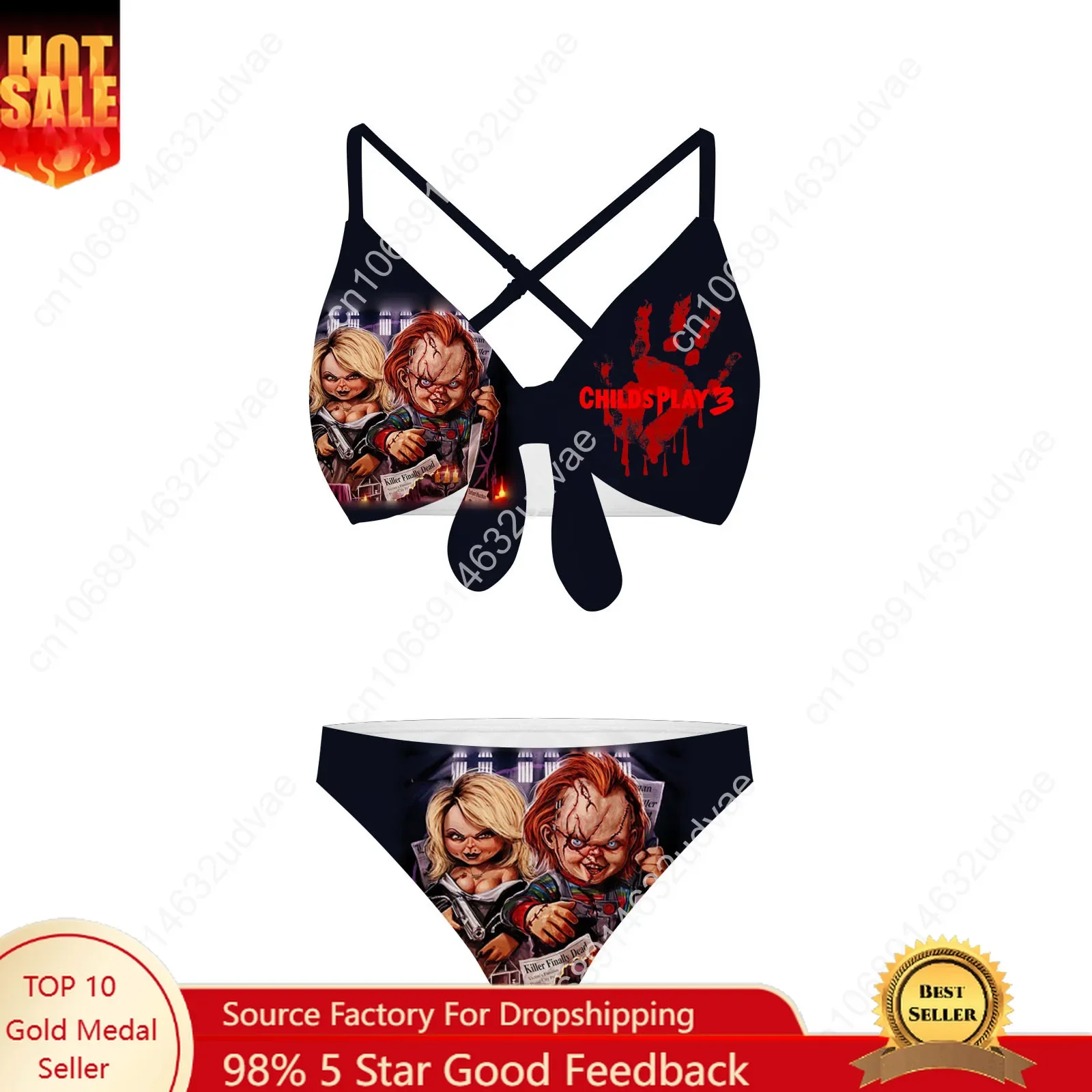 

Childs Play Bathing Suits Cross Strap Suspenders Swimsuits Womens Personalized Bikini Pool Party Swimwear Customized Beachwear