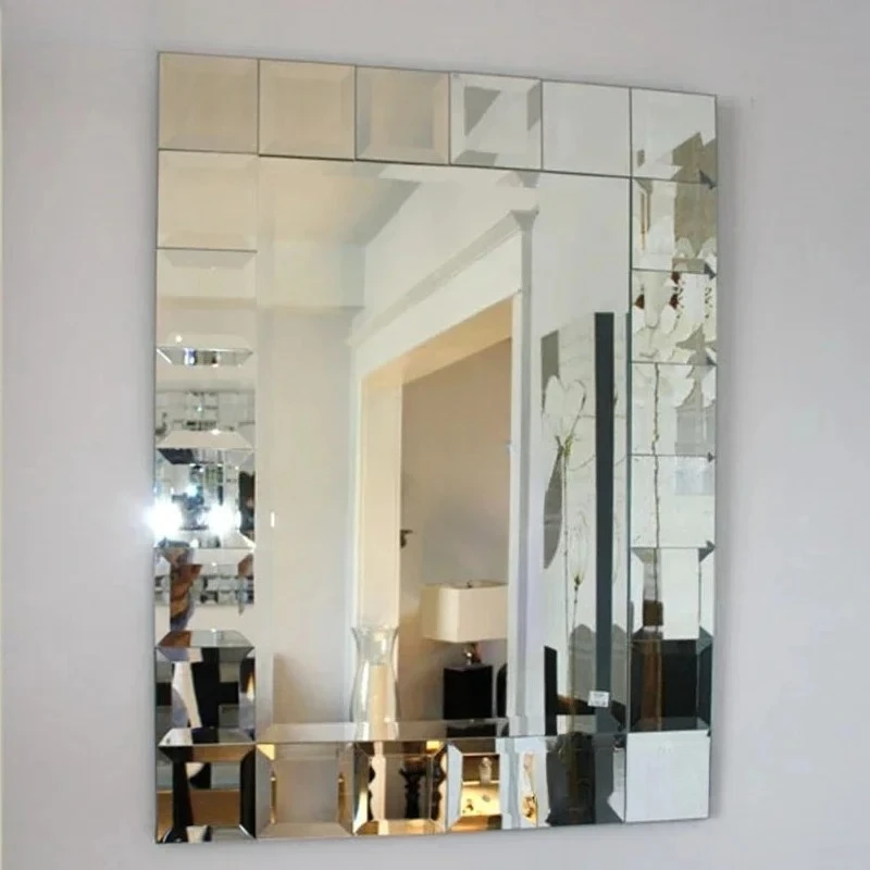 Plain Modern Decorative Mirror Entrance Mirror Bathroom Mirror Fashionable Simple Neoclassical Decor