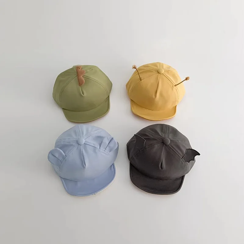 2-16Months Baby Duck Tongue Hat Cute Cartoon Infant Peaked Cap Toddler Soft Brim Sun Protection Baseball Hat Kids Outdoor Visors image 2