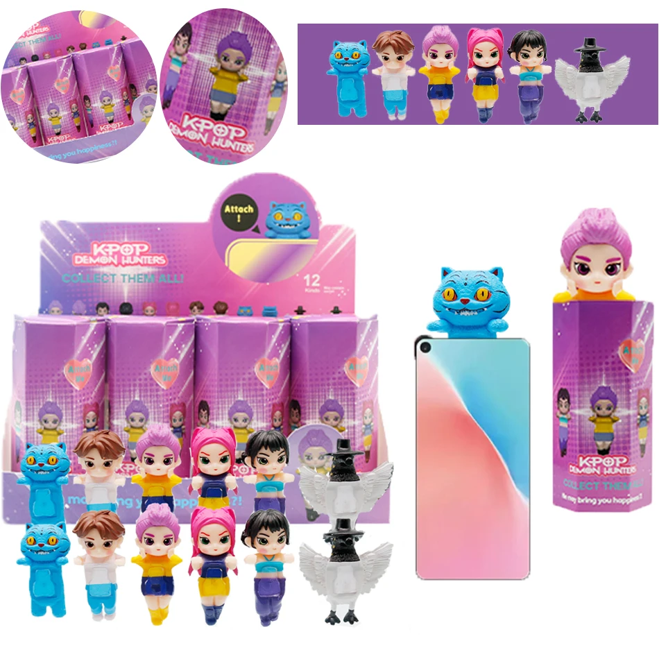 2026 Kpop Hunters Mystery Blind Box Figurine Miniature Mignonne de Dessin Animé Jouet de Collection Poupée Surprise Aléatoire Cadeau pour les Fans Décoration d'Intérieur