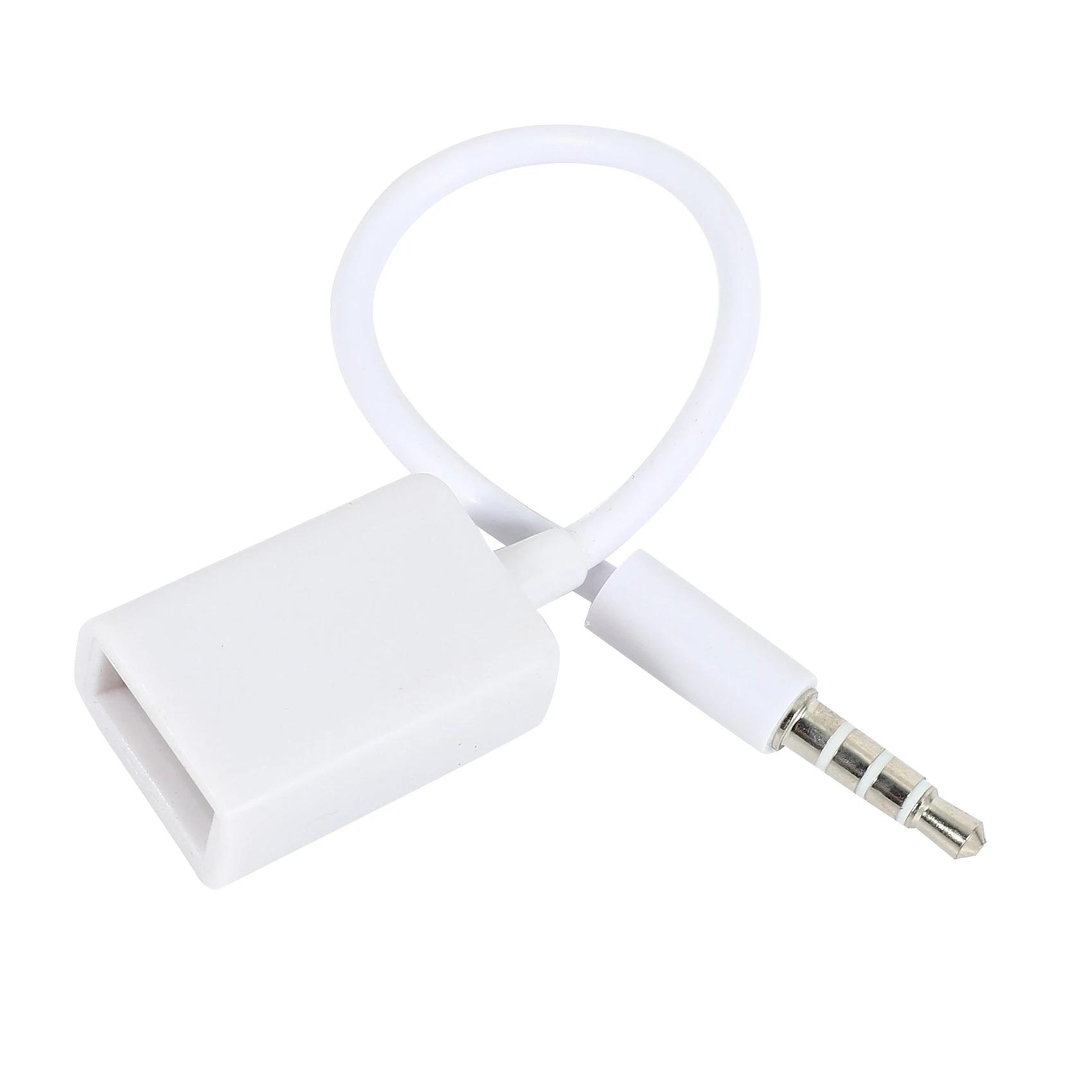 3.5mm Male AUX Audio Plug Jack To USB 2.0 Female Converter Cable Cord Car MP3 image 3