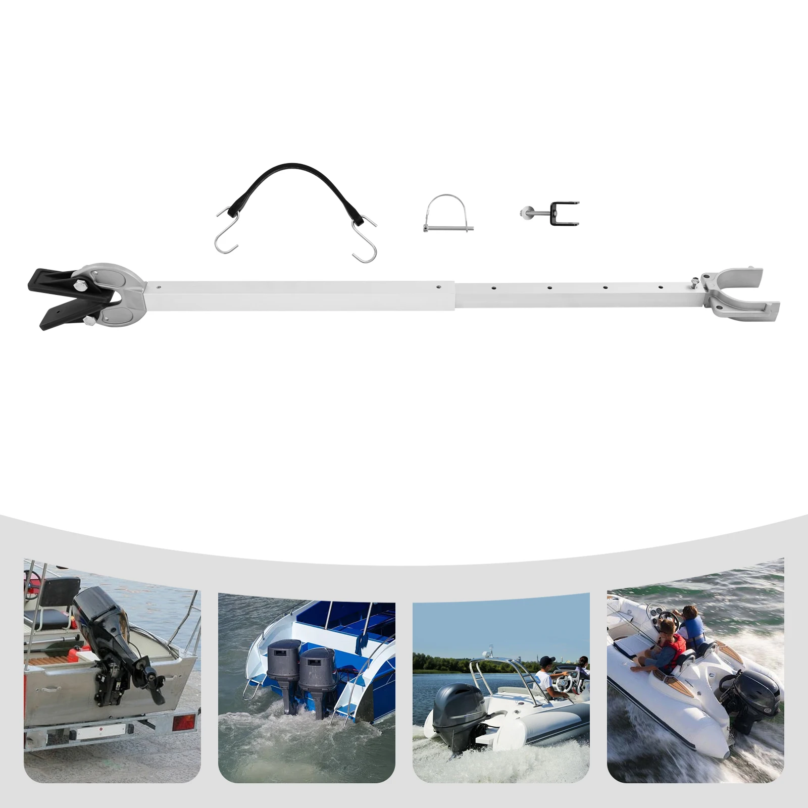 

Регулируемая защита транцевого кронштейна 23-35 дюймов для подвесных лодочных моторов, нержавеющая, для лодок с подвесными моторами мощностью ≤100 л.с.