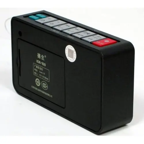 Tecsun-جهاز استقبال راديو FM محمول مع مسجل رقمي مشغل MP3 ، مكبر صوت ستيريو ، من ICR100