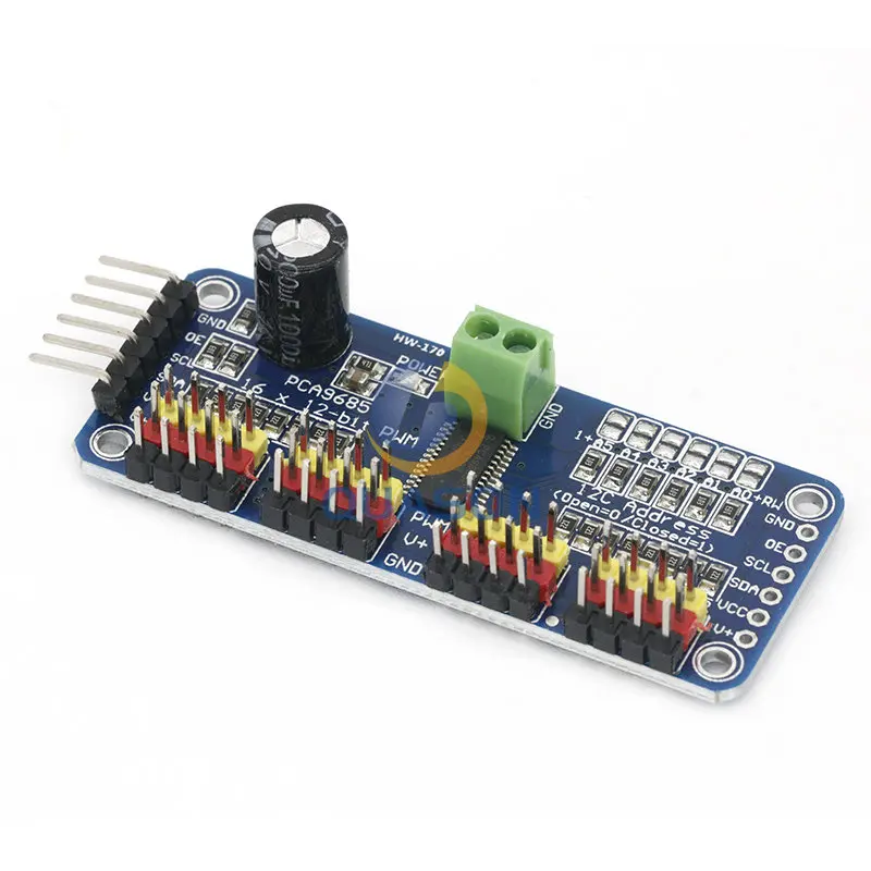 16 Channel 12-bit PWM/Servo Driver-I2C interface PCA9685 module  pi shield module servo shield