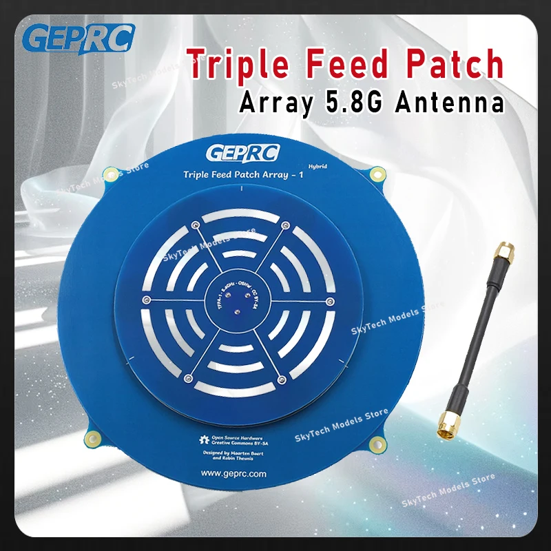 GEPRC Triple Feed Patch Array 5,8G antena-14,4dBi parches de 7 acoplamientos Lóbulo lateral bajo RC FPV VTX accesorio de vídeo de largo alcance
