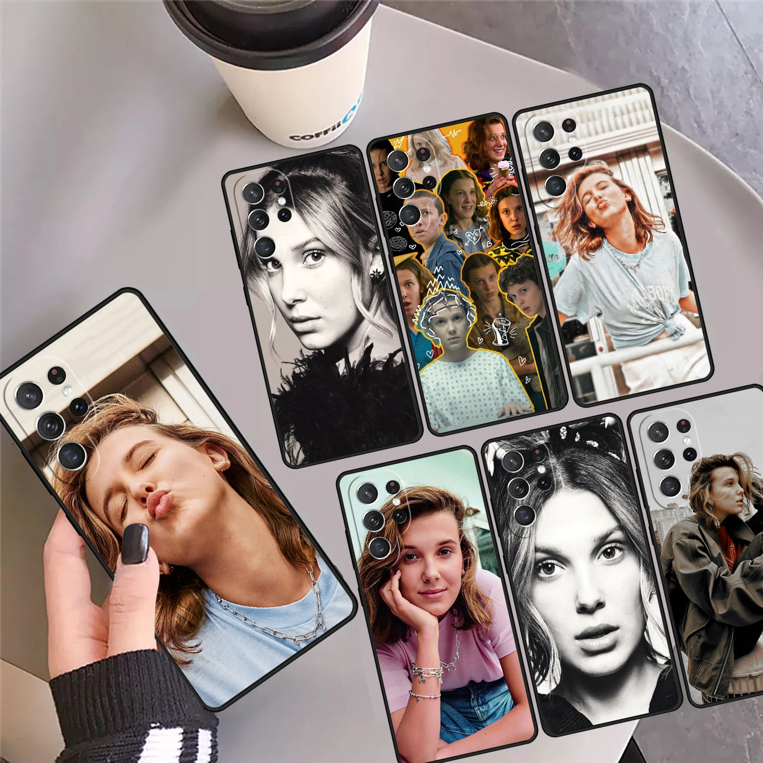 

Millie Bobby Brown Phone Case Cover For Samsung Galaxy S24 S25 Ultra S23 S22 Plus S21 FE S20 Note 10 20 Pro