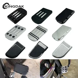 Motorcycle Black Chrome Large Foot Pegs Footrest Brake Pedal Pad Cover For Harley Softail Touring CVO Electra Glide Dyna Fat Boy