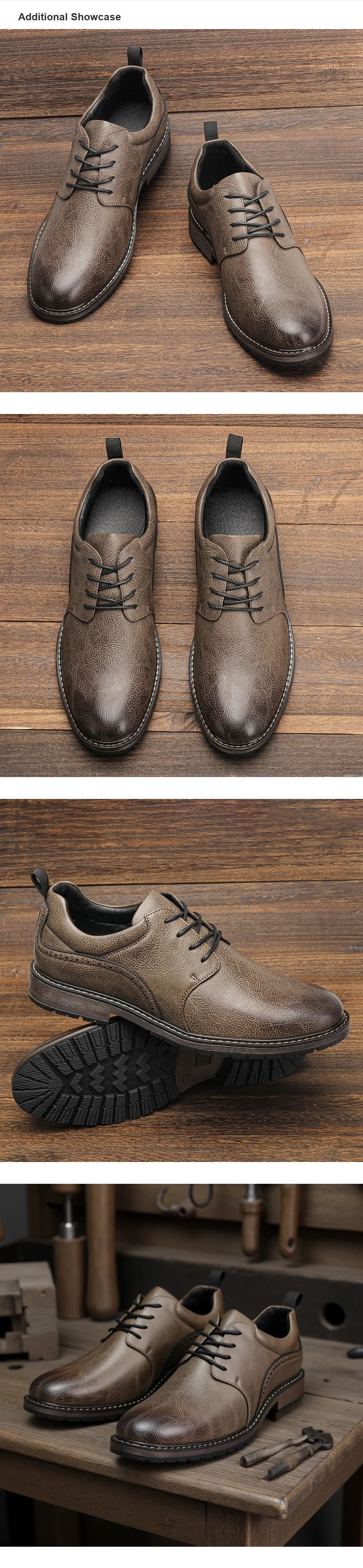 Herrenschuhe Marke 2026 Komfortable Modische Schuhe Herren Leder – Detail 5