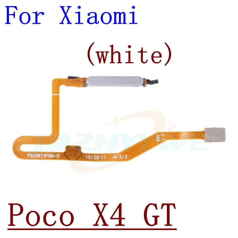 For Xiaomi Poco X4 GT Pro X4GT X4pro Home Button Back Touch ID Scanner Fingerprint Sensor Flex Cable Phone Parts