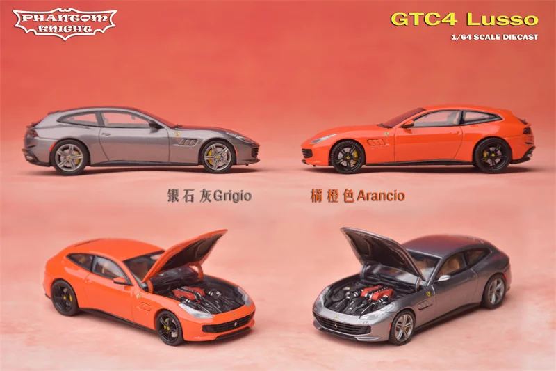 

Phantom Knight PK 1:64 Purosangue GTC4 Lusso Grigio / Arancio limited999 Diecast Collector's Vehicle Model Car